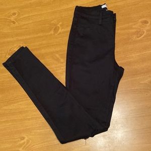 Vibrant Black Straight Pants Distressed Size 11 (W29) Made in USA